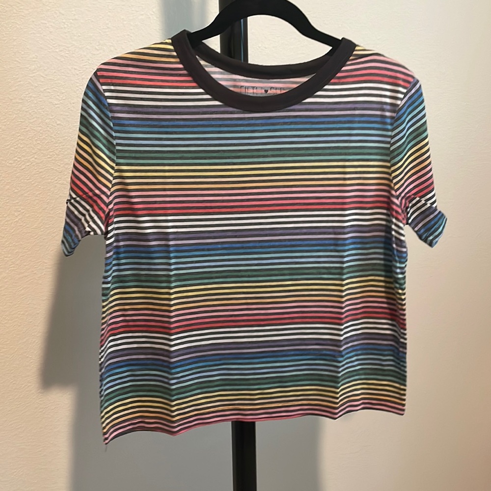 Fifth sun colorful striped shirt